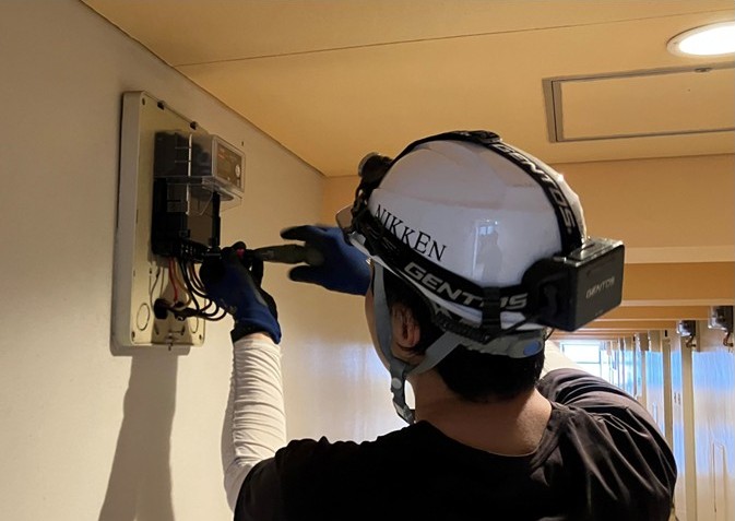 メーター交換の様子